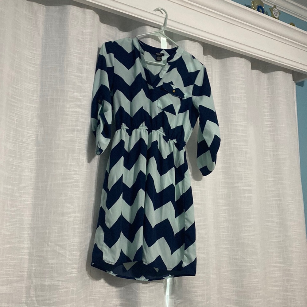 Navy Blue and Light Blue Dress Size S
